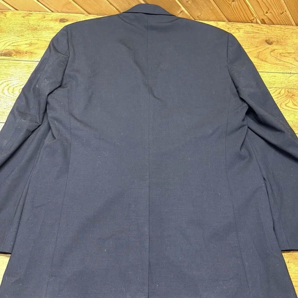 Michael‎ Kors Navy Blue Wool Suit Jacket Sports Coat Blazer 2 Button | Men's 44L